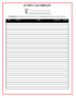 Daily Work Log Template Word
