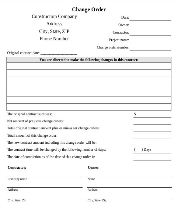 Construction Work Order Template - BestTemplatess - BestTemplatess