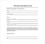 Video Release Form Template