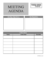 Meeting Agenda Template Excel
