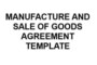 Contract Manufacturing Agreement Template