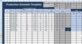 Production Spreadsheet Template