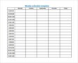 Weekly Shift Schedule Template