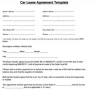 Vehicle Sublease Agreement Template
