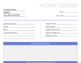 Free Work Order Template Pdf