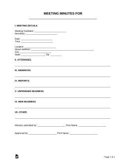 You may have loads of meeting and taken a lot of notes. Free Meeting Minutes Template Pdf Word Eforms