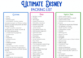 Disney Vacation Packing Checklist