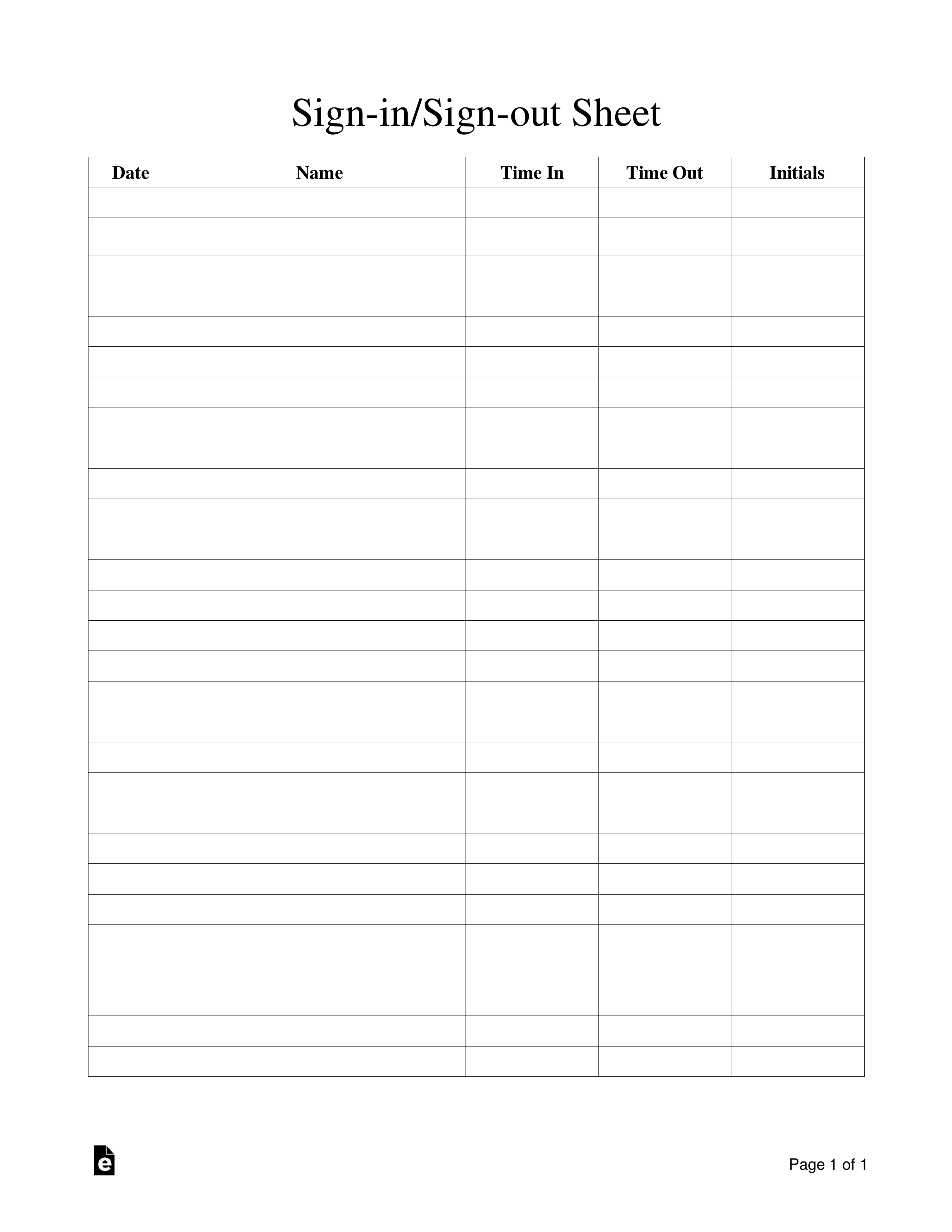 Sign In And Out Sheet Template BestTemplatess BestTemplatess