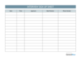 Sign Up Sheet Template Word