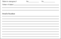 Incident Report Form Template