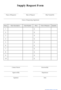 Supply Order Form Template
