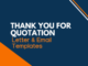 Quotation Letter Email Samples