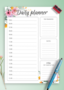 Daily Agenda Template