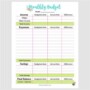 Budget Sheet Template Free Printable