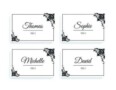 Template For Place Cards 4 Per Sheet
