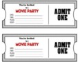 Movie Ticket Template Word Free