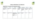 Annual Operational Plan Template