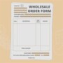 Wholesale Order Form Template
