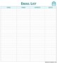 Email List Sign Up Sheet Template