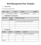 Risk Management Form Template