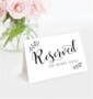 Wedding Reserved Signs Template