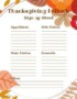 Thanksgiving Potluck Signup Sheet Template