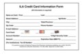 Credit Card Information Template