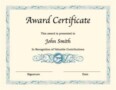 Free Award Certificate Template Microsoft Word