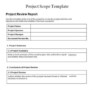 Project Manager Scope Of Work Template