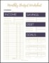 Budget Template Free Printable