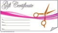 Free Printable Hair Salon Gift Certificate Template