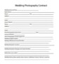 Wedding Photography Contract Template Word