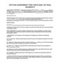 Real Estate Option Agreement Template
