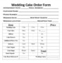 Wedding Cake Order Form Templates