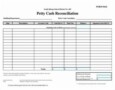 Petty Cash Reconciliation Template Excel