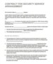 Security Company Contract Template