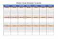 Study Schedule Template Excel
