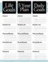Five Year Life Plan Template