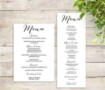 Free Printable Menu Templates For Wedding