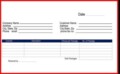 Delivery Receipt Form Template Word