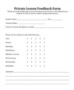 Lesson Feedback Form Template