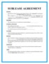 Sublet Lease Agreement Template