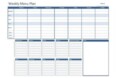 Weekly Menu Planner Template Excel