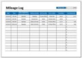 Microsoft Excel Mileage Log Template