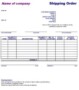 Shipping Order Form Template