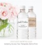 Wedding Water Bottle Labels Template Free
