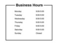 Hours Of Operation Template Microsoft Word