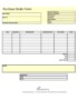 Purchase Order Form Template Pdf