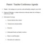Parent Teacher Conference Agenda Template