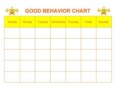 Behavior Sticker Chart Template